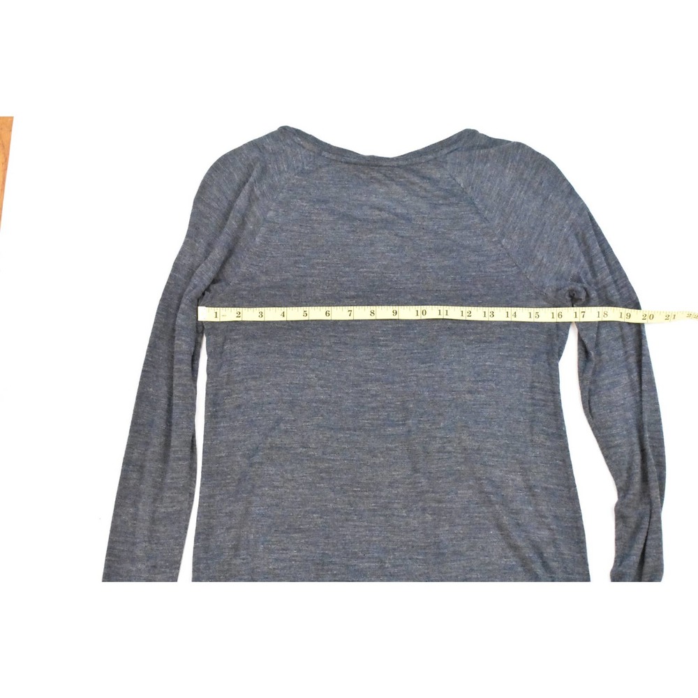 Vince Long Sleeve Top Heathered Blue Women's Size S - Picture 2 of 6